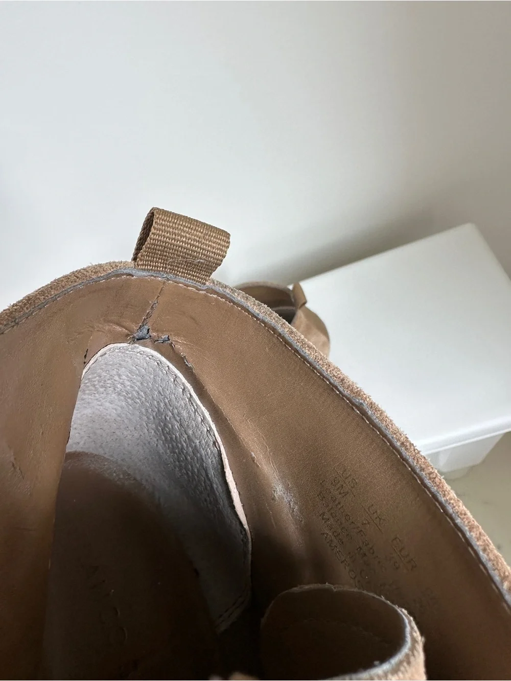 Franco Sarto Amerosa Buckle Wedge Bootie Tan Suede Size 9
